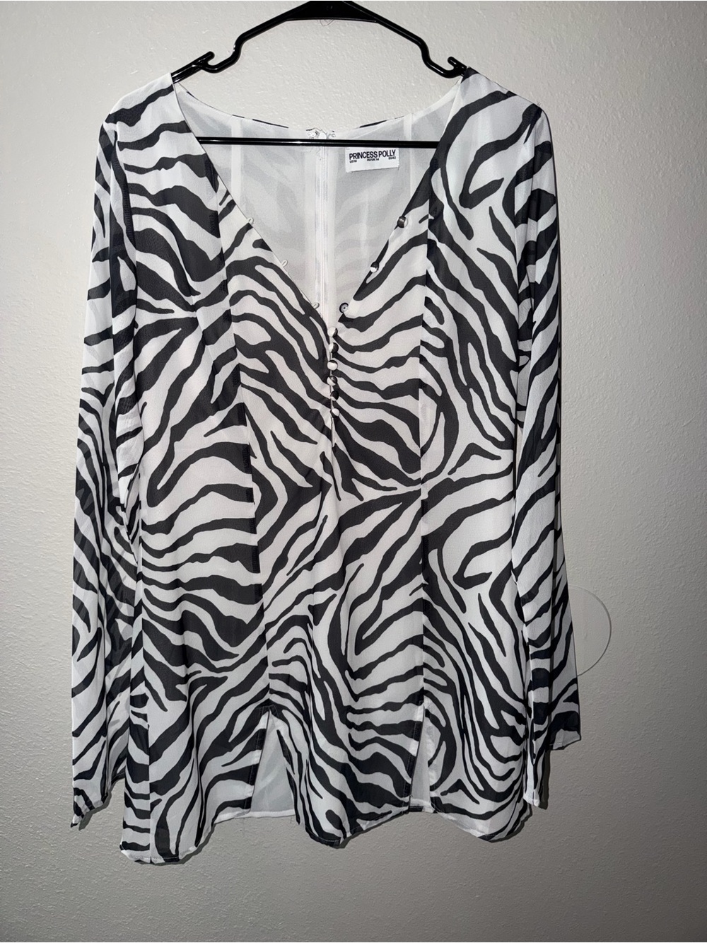Princess Polly Black & White Zebra Mini Dress
